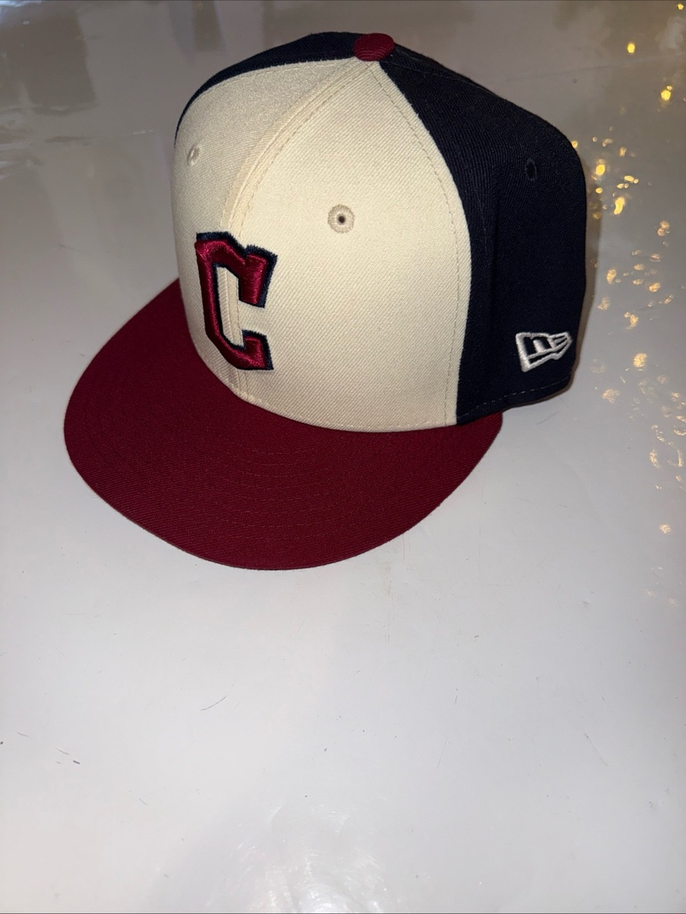 Cleveland Guardians Hat Fitted 7 3/8 Blue Red New Era City Connect Mens MLB